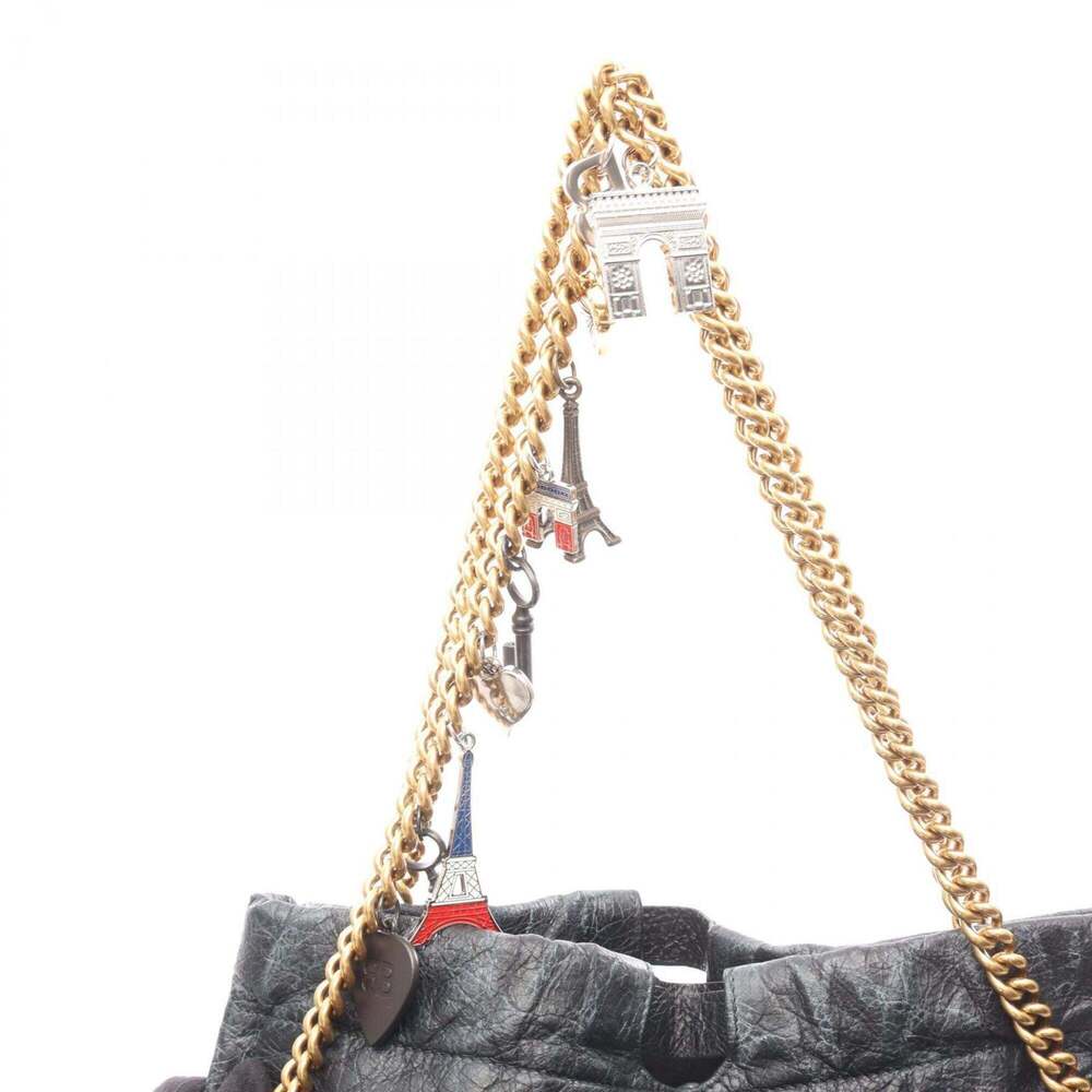 Balenciaga Crush Tote Bag/Handbag with Souvenir Charm, Leather, Women's, Blac... - Picture 5 of 7